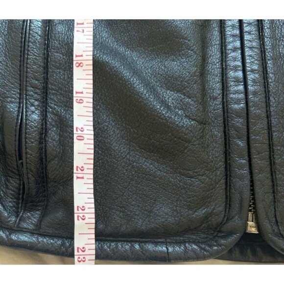 Harley Davidson Women’s Black Leather Embossed Riding Jacket, Size Large, Biker - Picture 5 of 10